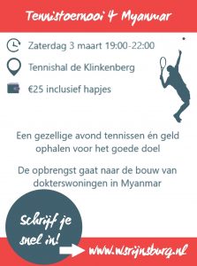 Flyer tennistoernooi 3 maart